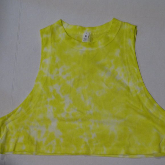 Lululemon All Yours Cropped Cotton Tank Marmoleado Tie Dye Size 8 & 10 New - Picture 2 of 5